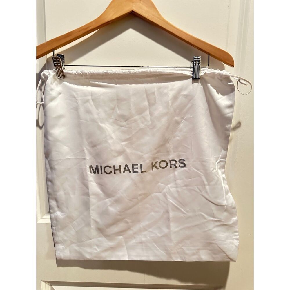 Michael Kors with Logo White Satin Drawstring Dust Bag 18x18